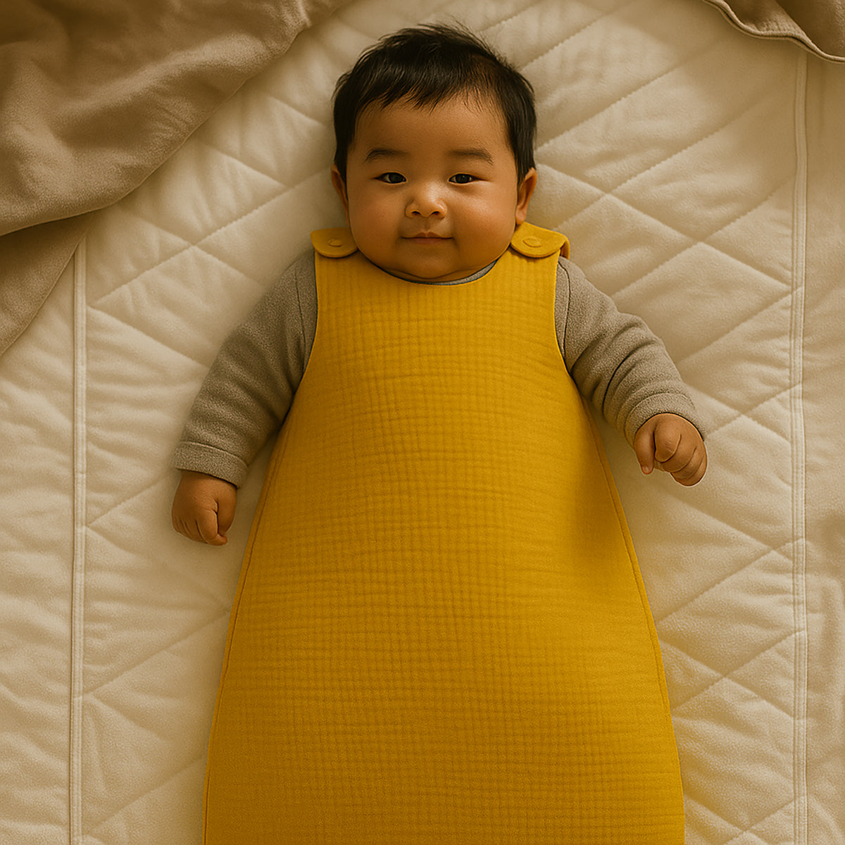 Organic Cotton Winter Sleeping Bag - Honey