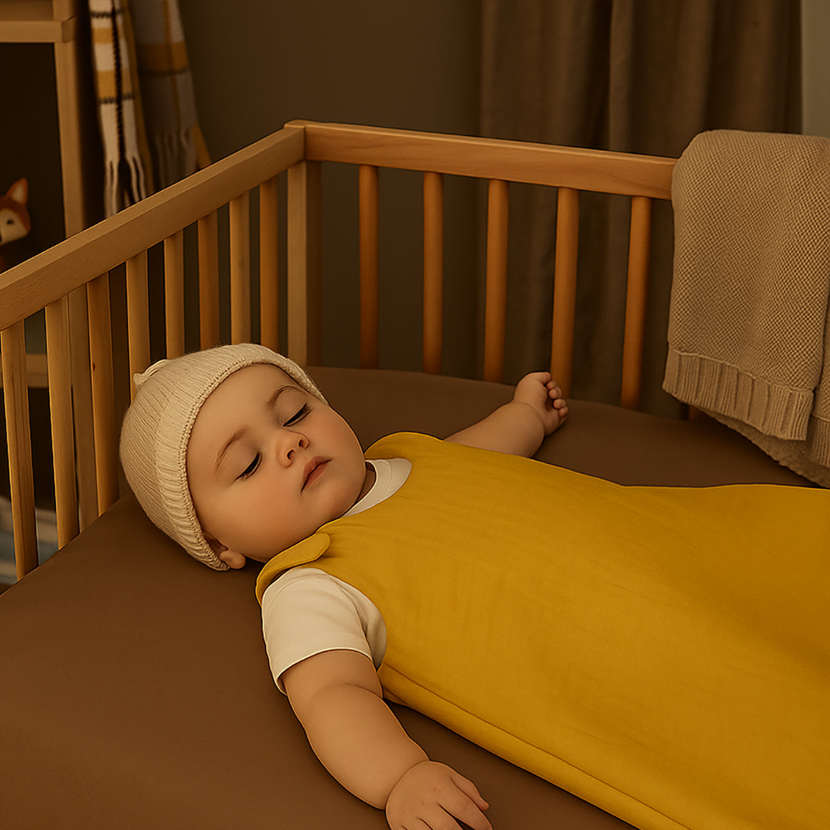 Organic Cotton Winter Sleeping Bag - Honey