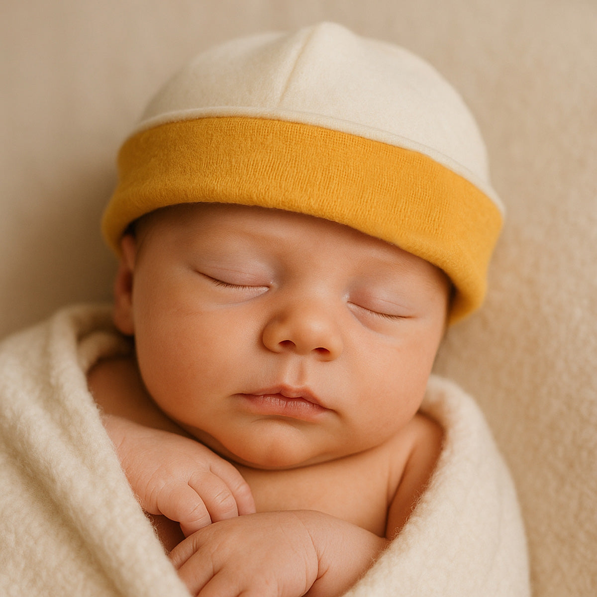 Newborn Hat in Organic Cotton - Honey