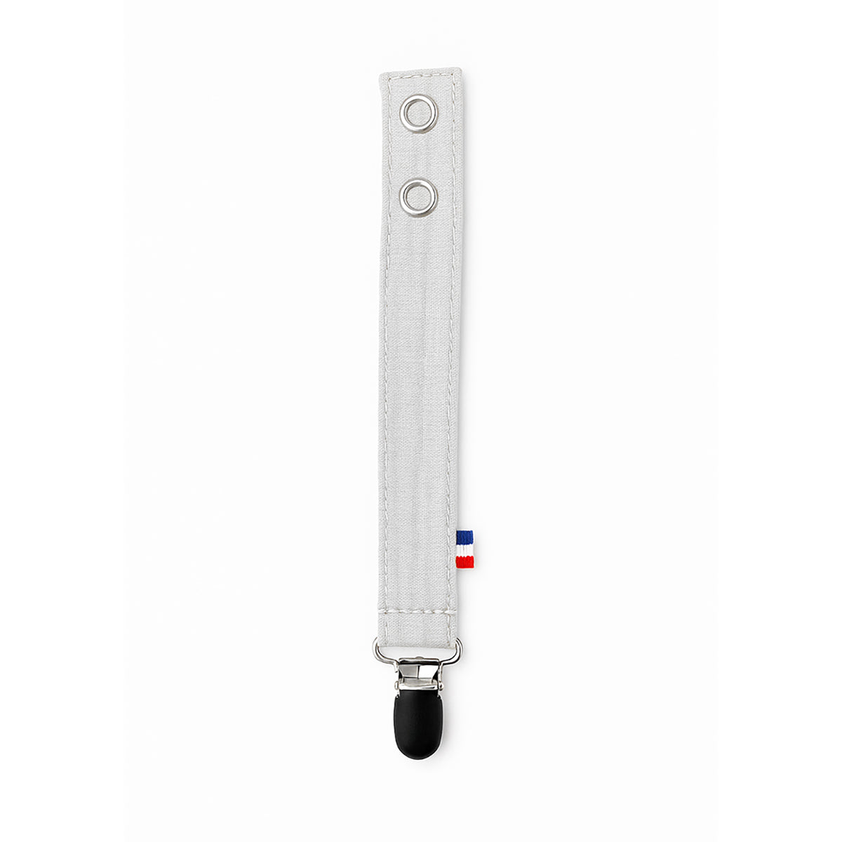 Organic Cotton Pacifier Clip - White