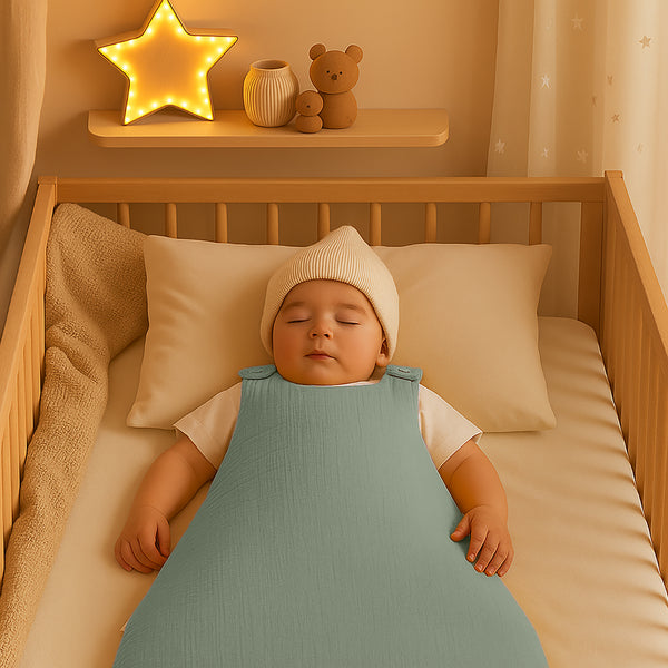 Organic Cotton Winter Sleeping Bag - Green - Image 4