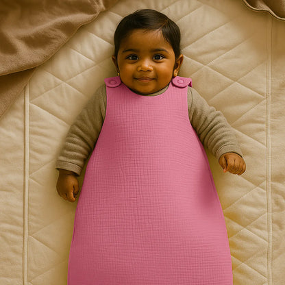 Organic Cotton Winter Sleeping Bag - Pink