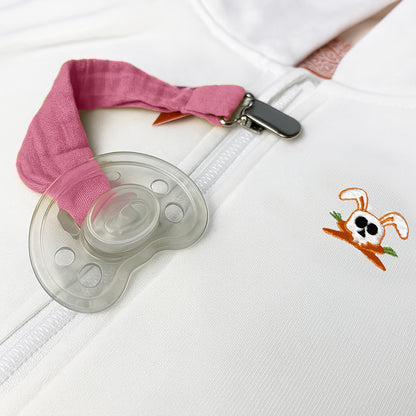 Organic Cotton Pacifier Clip - Pink