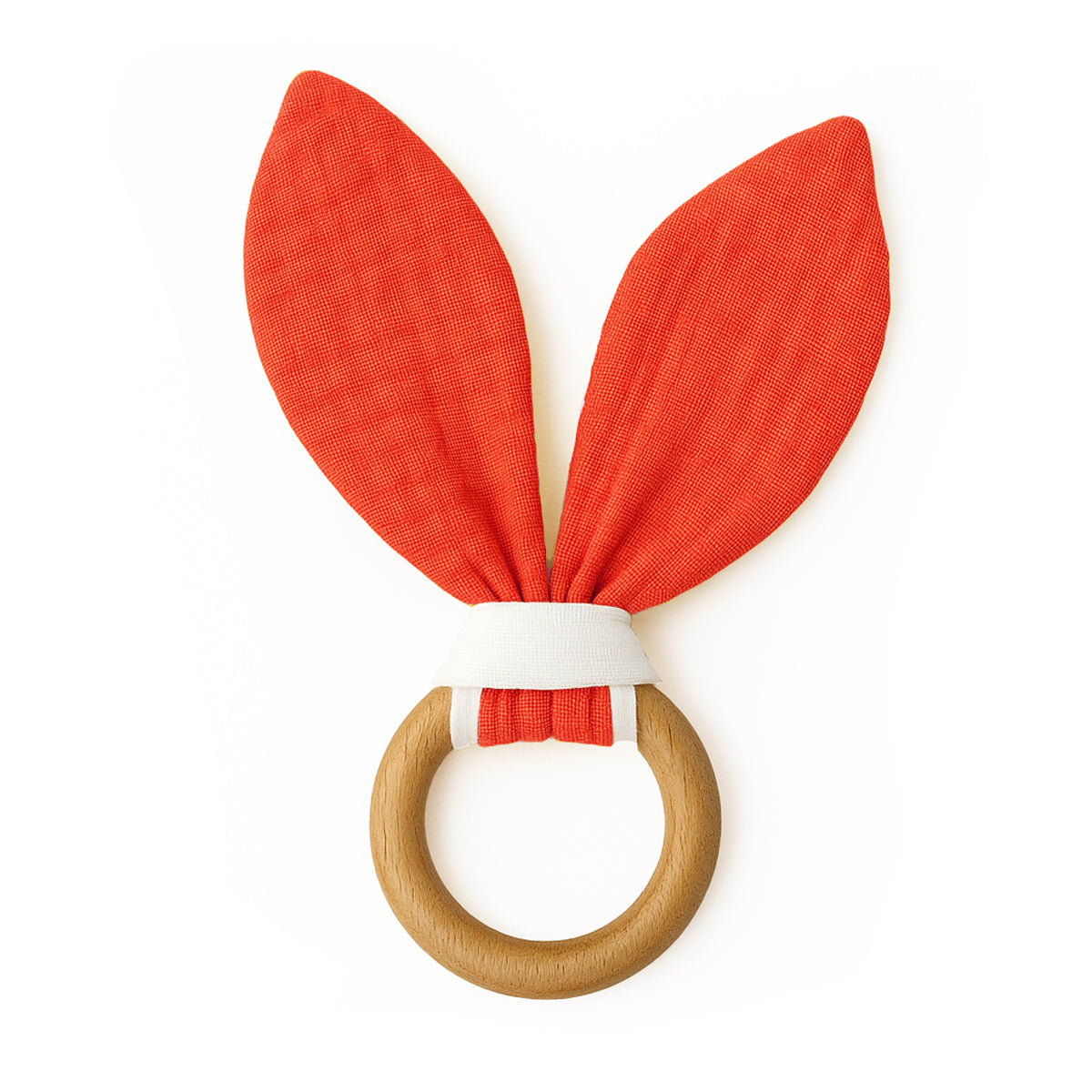 Organic Cotton Teething Ring - Strawberry