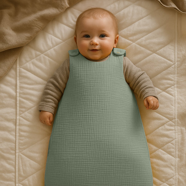 Organic Cotton Winter Sleeping Bag - Green - Image 3