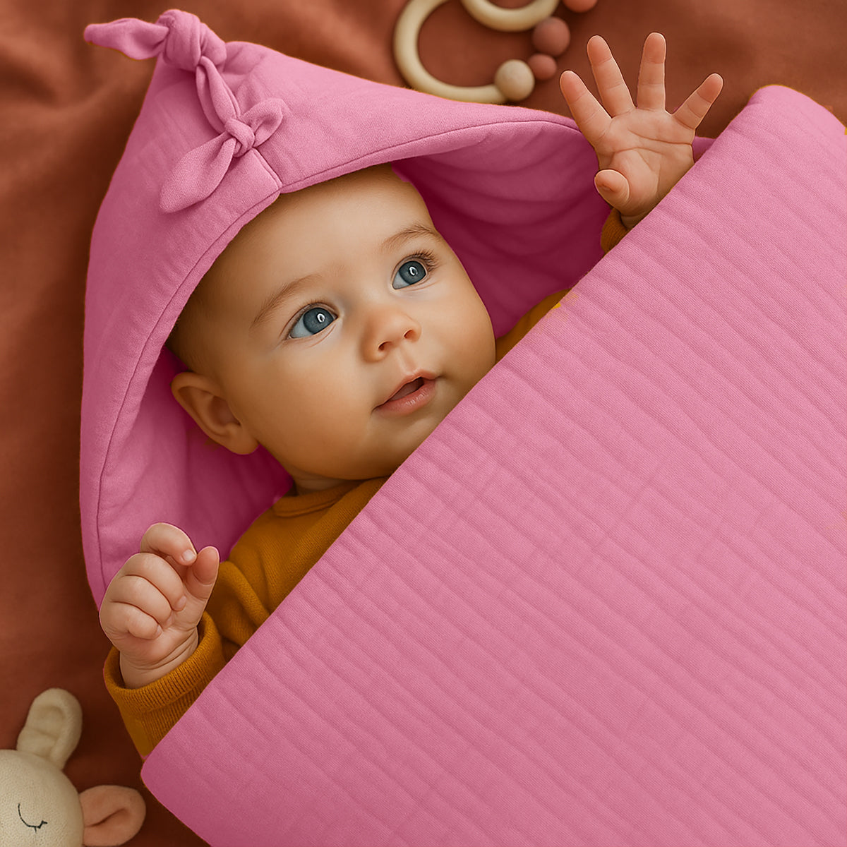 Organic Cotton Bunting Bag - Pink