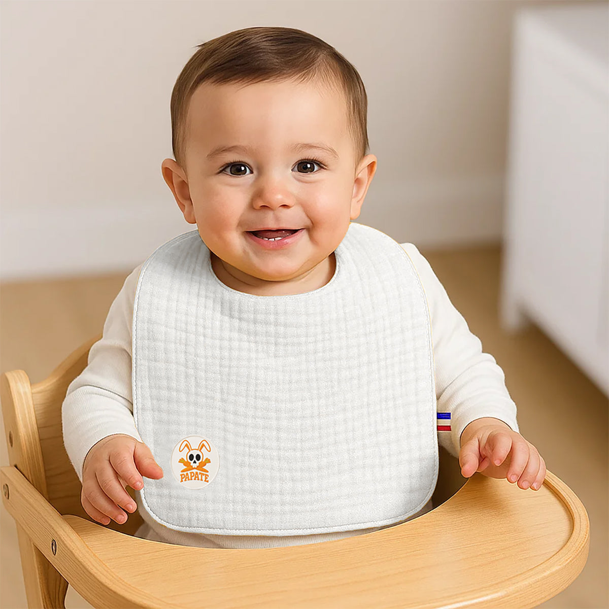 Organic Cotton Bib - White