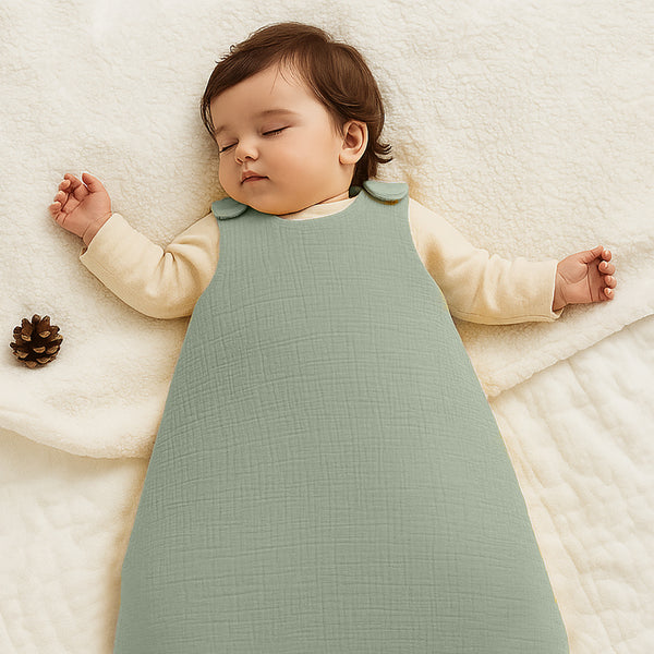 Organic Cotton Winter Sleeping Bag - Green - Image 6