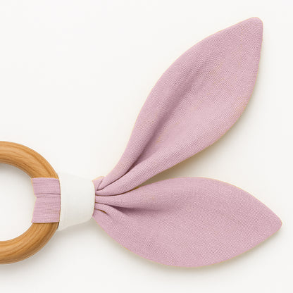 Organic Cotton Teething Ring - Pink