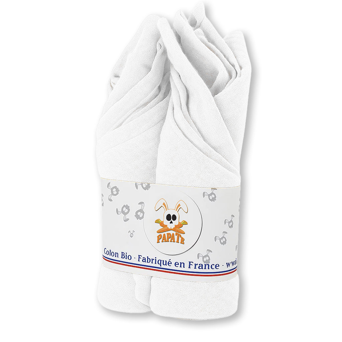 Organic Cotton Swaddles - White