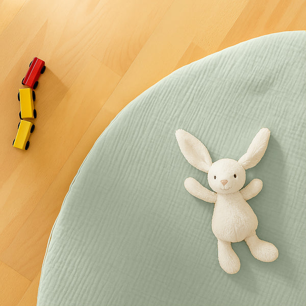 Organic Cotton Activity Mat Havane - Green