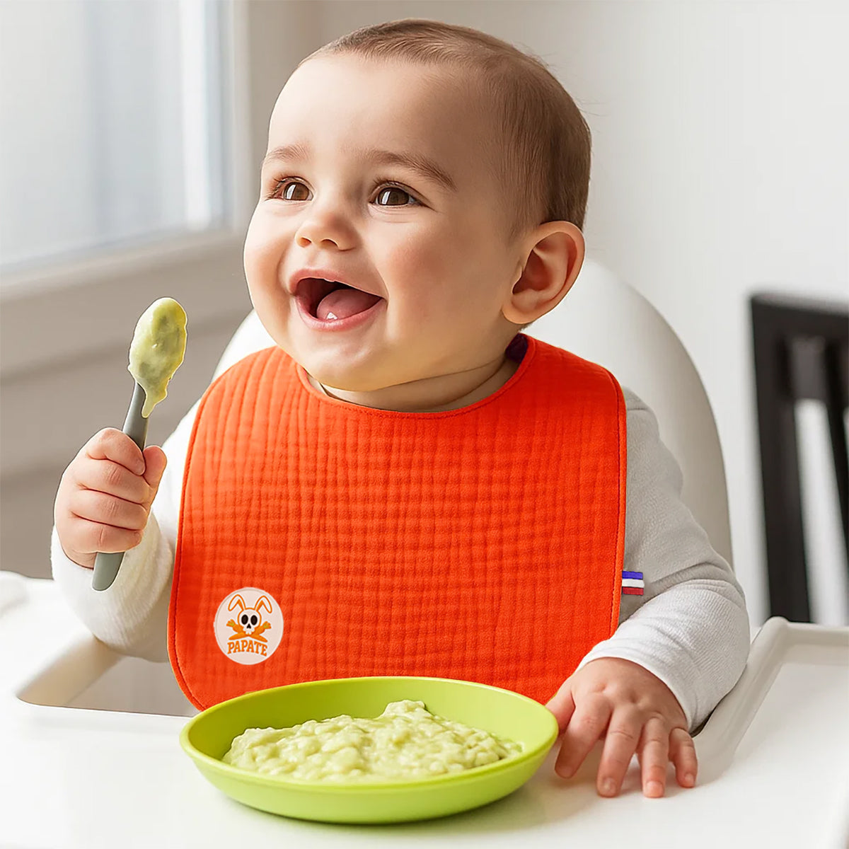 Organic Cotton Bib - Strawberry
