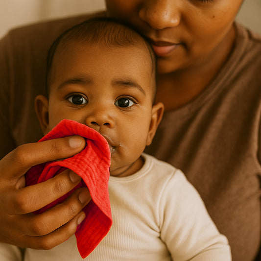 Organic Cotton Swaddles  - Strawberry
