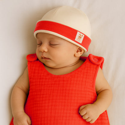 Newborn Hat in Organic Cotton - Strawberry