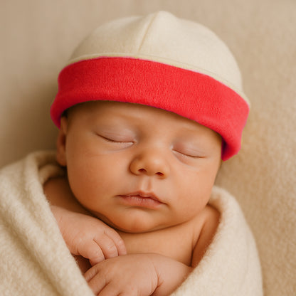 Newborn Hat in Organic Cotton - Strawberry