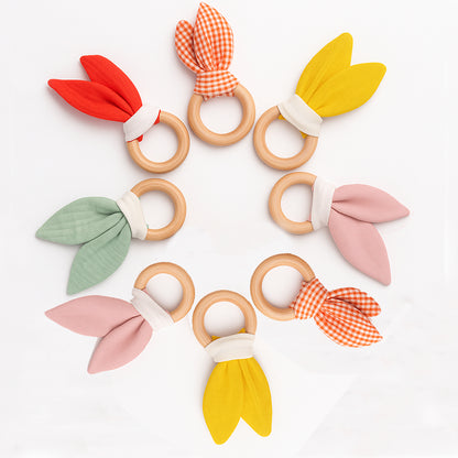 Organic Cotton Teething Ring - Pink