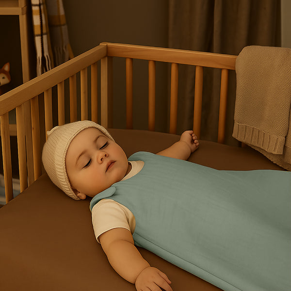 Organic Cotton Winter Sleeping Bag - Green - Image 5