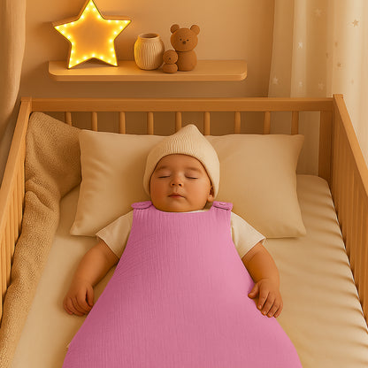 Organic Cotton Winter Sleeping Bag - Pink