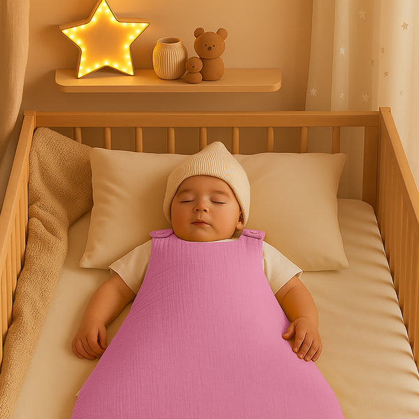 Organic Cotton Winter Sleeping Bag - Pink - Image 2